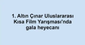 1. Altın Çınar Uluslararası Kısa Film Yarışması'nda gala heyecanı