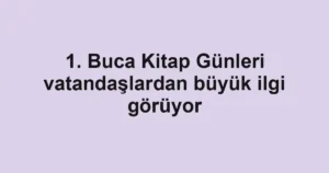 1. Buca Kitap Günleri vatandaşlardan büyük ilgi görüyor