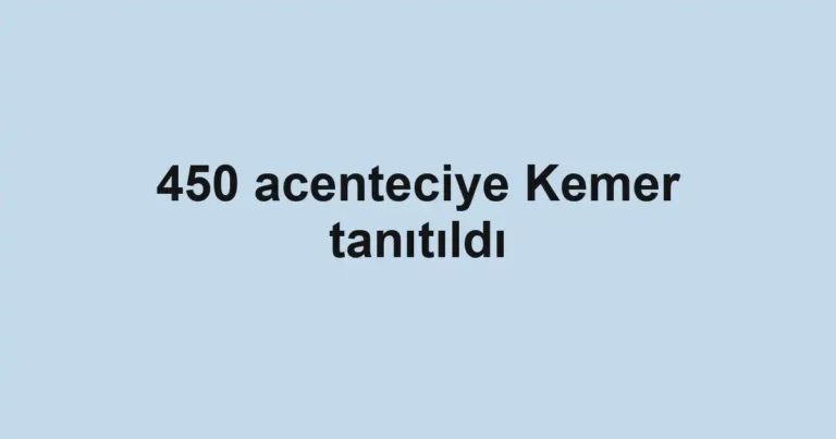 450 acenteciye Kemer tanıtıldı