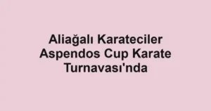 Aliağalı Karateciler Aspendos Cup Karate Turnavası'nda