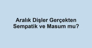 Aralık Dişler Gerçekten Sempatik ve Masum mu?