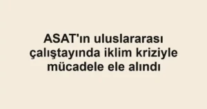 ASAT'ın uluslararası çalıştayında iklim kriziyle mücadele ele alındı