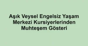 Aşık Veysel Engelsiz Yaşam Merkezi Kursiyerlerinden Muhteşem Gösteri