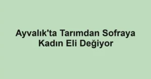 Ayvalık'ta Tarımdan Sofraya Kadın Eli Değiyor