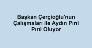 Başkan Çerçioğlu'nun Çalışmaları ile Aydın Pırıl Pırıl Oluyor