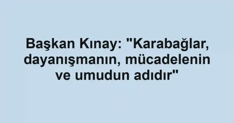 Başkan Kınay: "Karabağlar, dayanışmanın, mücadelenin ve umudun adıdır"