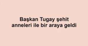 Başkan Tugay şehit anneleri ile bir araya geldi