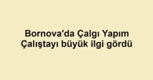 Bornova'da Çalgı Yapım Çalıştayı büyük ilgi gördü