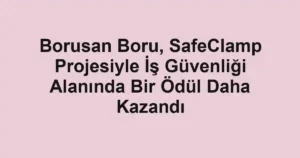 Borusan Boru, SafeClamp Projesiyle İş Güvenliği Alanında Bir Ödül Daha Kazandı