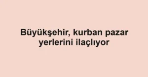 Büyükşehir, kurban pazar yerlerini ilaçlıyor