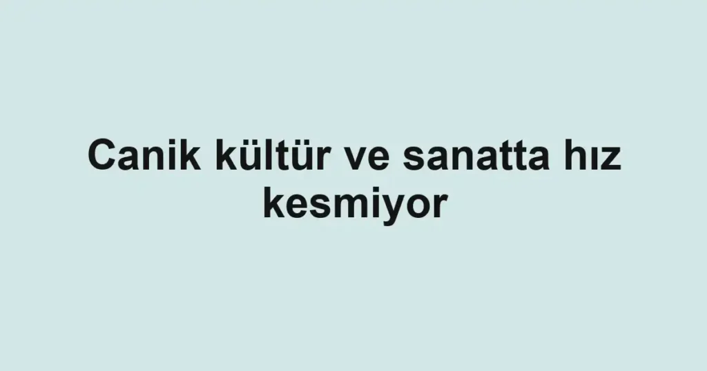Canik kültür ve sanatta hız kesmiyor