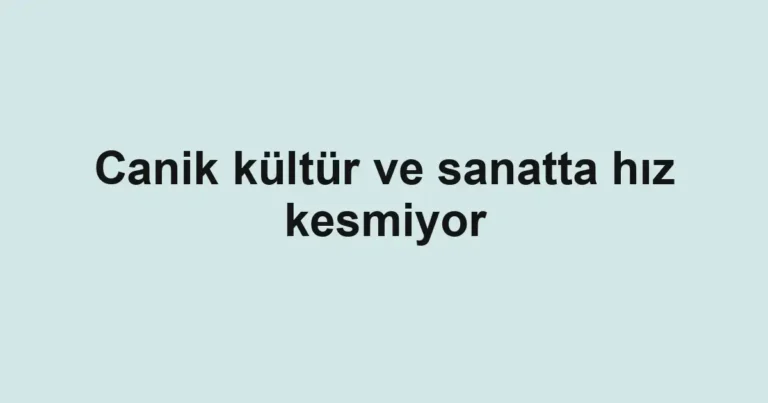 Canik kültür ve sanatta hız kesmiyor