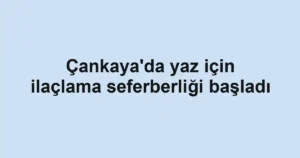 Çankaya'da yaz için ilaçlama seferberliği başladı