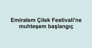 Emiralem Çilek Festivali'ne muhteşem başlangıç