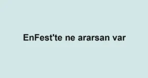 EnFest'te ne ararsan var