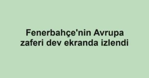 Fenerbahçe'nin Avrupa zaferi dev ekranda izlendi