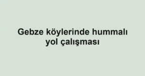 Gebze köylerinde hummalı yol çalışması