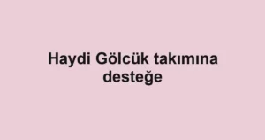 Haydi Gölcük takımına desteğe