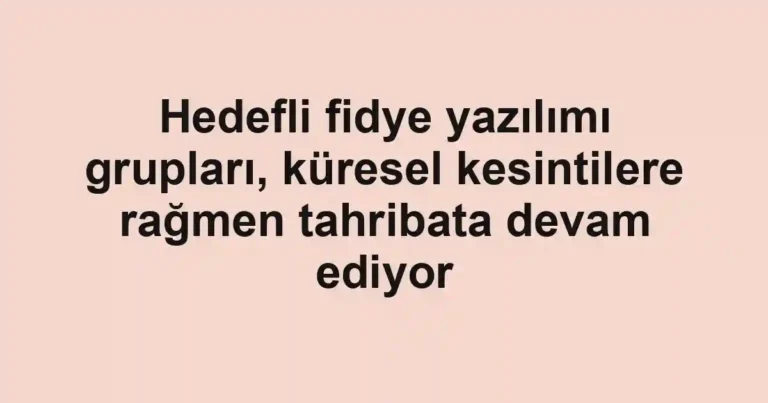 Hedefli fidye yazılımı grupları, küresel kesintilere rağmen tahribata devam ediyor