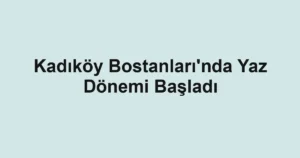 Kadıköy Bostanları'nda Yaz Dönemi Başladı