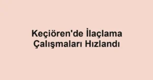 Keçiören'de İlaçlama Çalışmaları Hızlandı