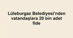 Lüleburgaz Belediyesi'nden vatandaşlara 20 bin adet fide
