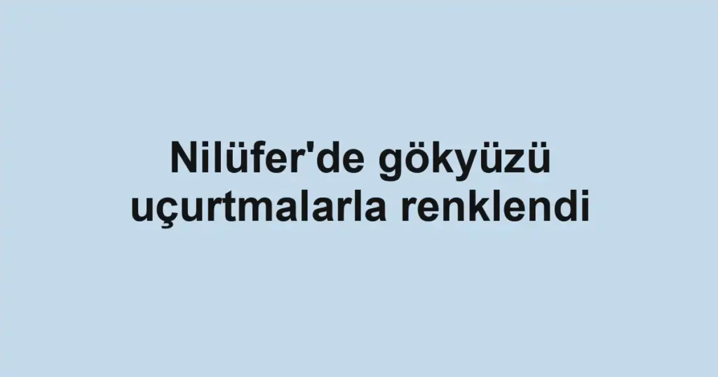 Nilüfer'de gökyüzü uçurtmalarla renklendi