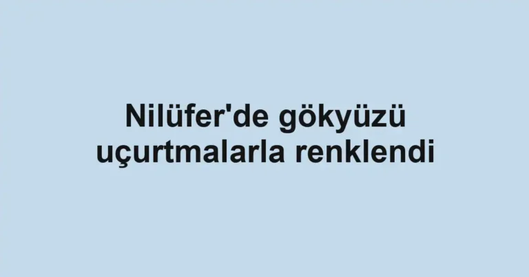Nilüfer'de gökyüzü uçurtmalarla renklendi