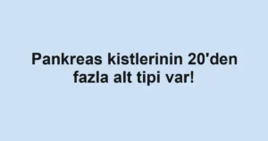 Pankreas kistlerinin 20'den fazla alt tipi var!