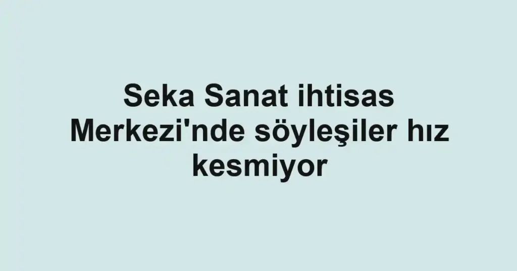 Seka Sanat ihtisas Merkezi'nde söyleşiler hız kesmiyor
