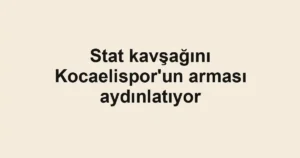 Stat kavşağını Kocaelispor'un arması aydınlatıyor
