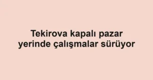 Tekirova kapalı pazar yerinde çalışmalar sürüyor