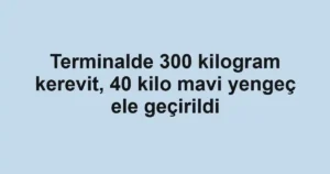 Terminalde 300 kilogram kerevit, 40 kilo mavi yengeç ele geçirildi