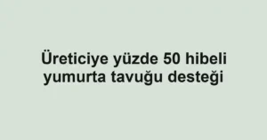 Üreticiye yüzde 50 hibeli yumurta tavuğu desteği