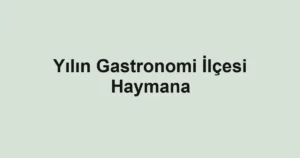 Yılın Gastronomi İlçesi Haymana